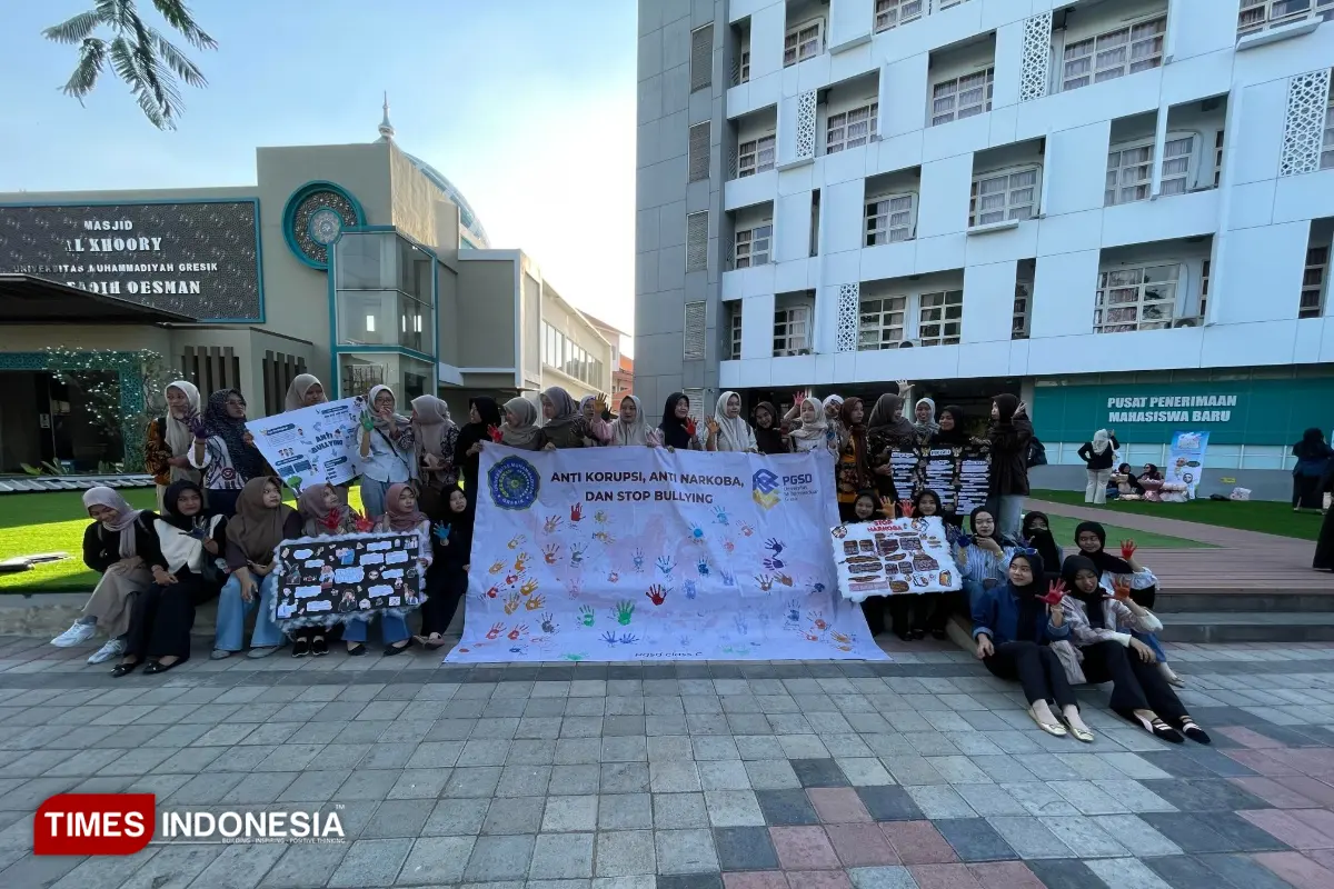 Mahasiswa UMG Gelar Aksi Cap Tangan untuk Kampanye Anti Narkoba