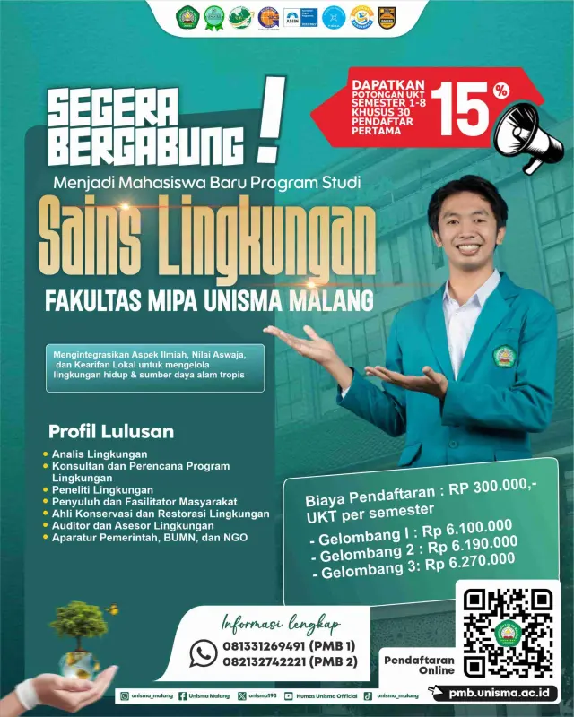 Sains Lingkungan FMIPA Unisma Malang Penerimaan Mahasiswa Baru 2026
