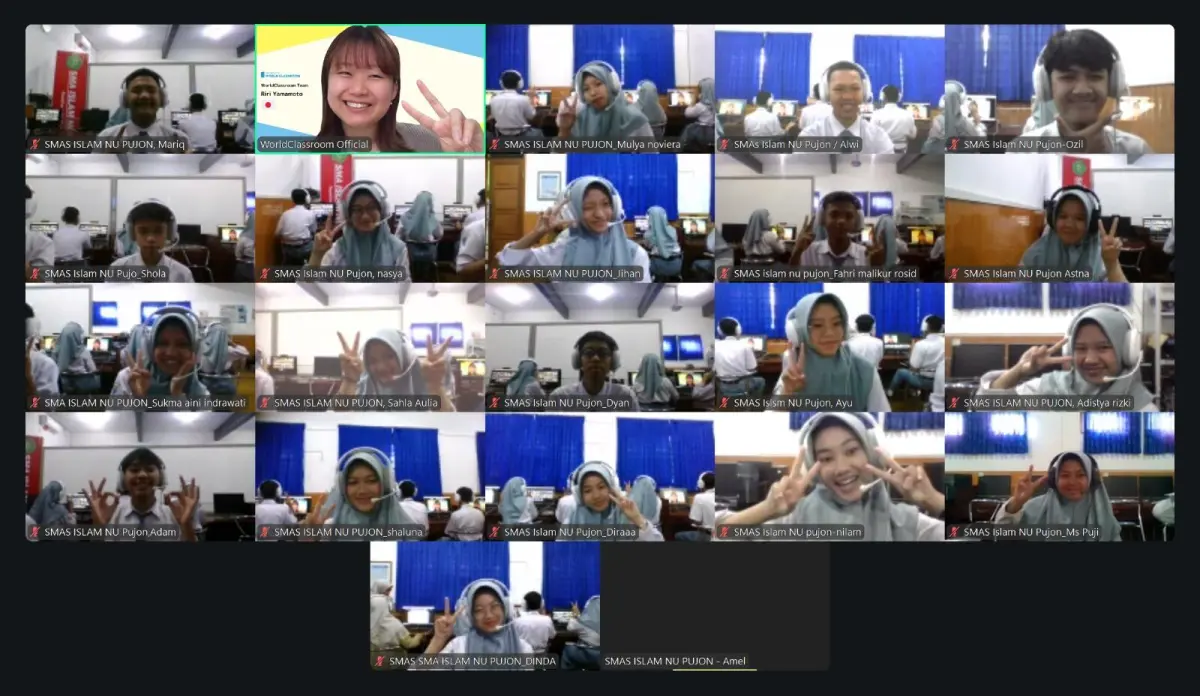Buka Wawasan Dunia, SMA Islam NU Pujon Ikuti Worldclassroom Jepang