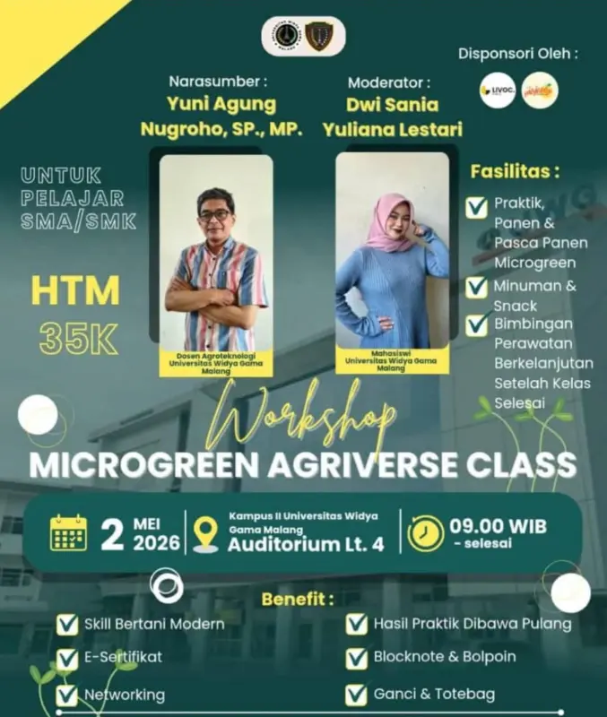 Workshop Microgreen UWG Malang Siapkan Generasi Muda Kuasai Pertanian Modern sejak Bangku Sekolah