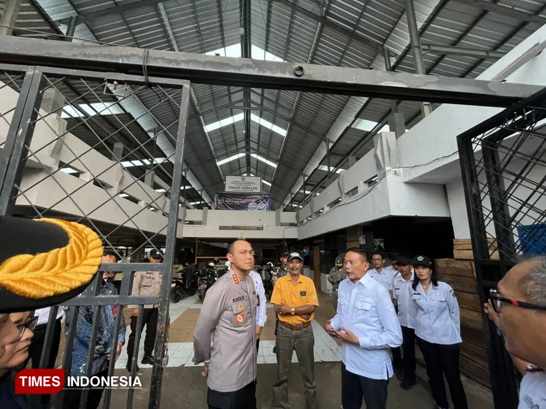 Suasana sepi Pasar Kebalen Malang saat disidak Wali Kota Malang