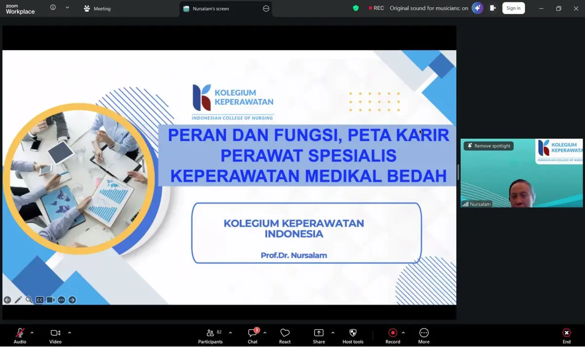 Program Studi Spesialis Keperawatan Medikal Bedah FIKES UB Gelar Webinar Bahas Peran Strategis Perawat Spesialis di Era Transformasi Layanan Kesehatan