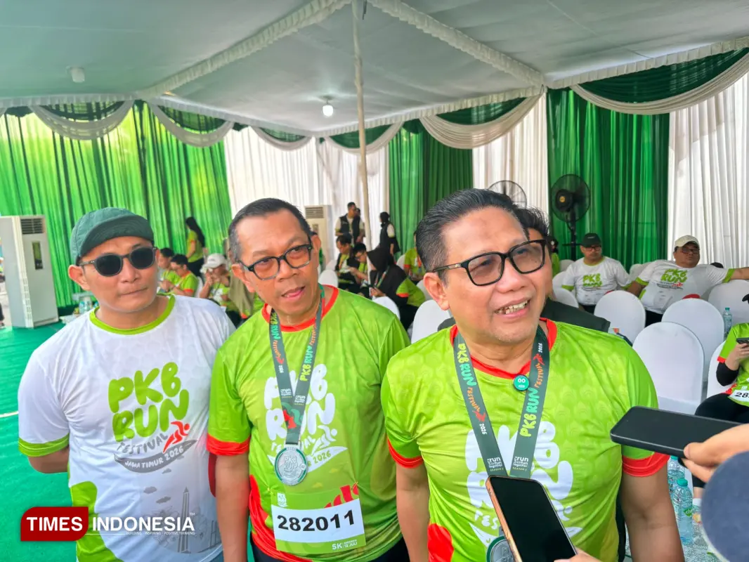 Ketua DPW PKB Jatim Abdul Halim Iskandar targetkan PKB Run Festival jadi agenda tahunan. (Foto: Zisti Shinta/TI)