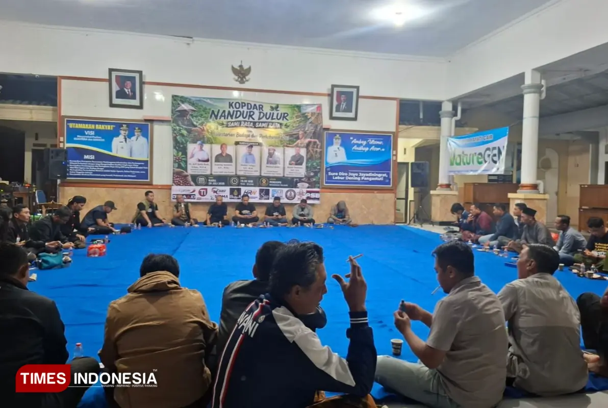 Suasana Kopdar Nandur Dulur di Pendopo Kecamatan Tulakan, Kabupaten Pacitan. (FOTO: Yusuf Arifai/TIMES Indonesia)