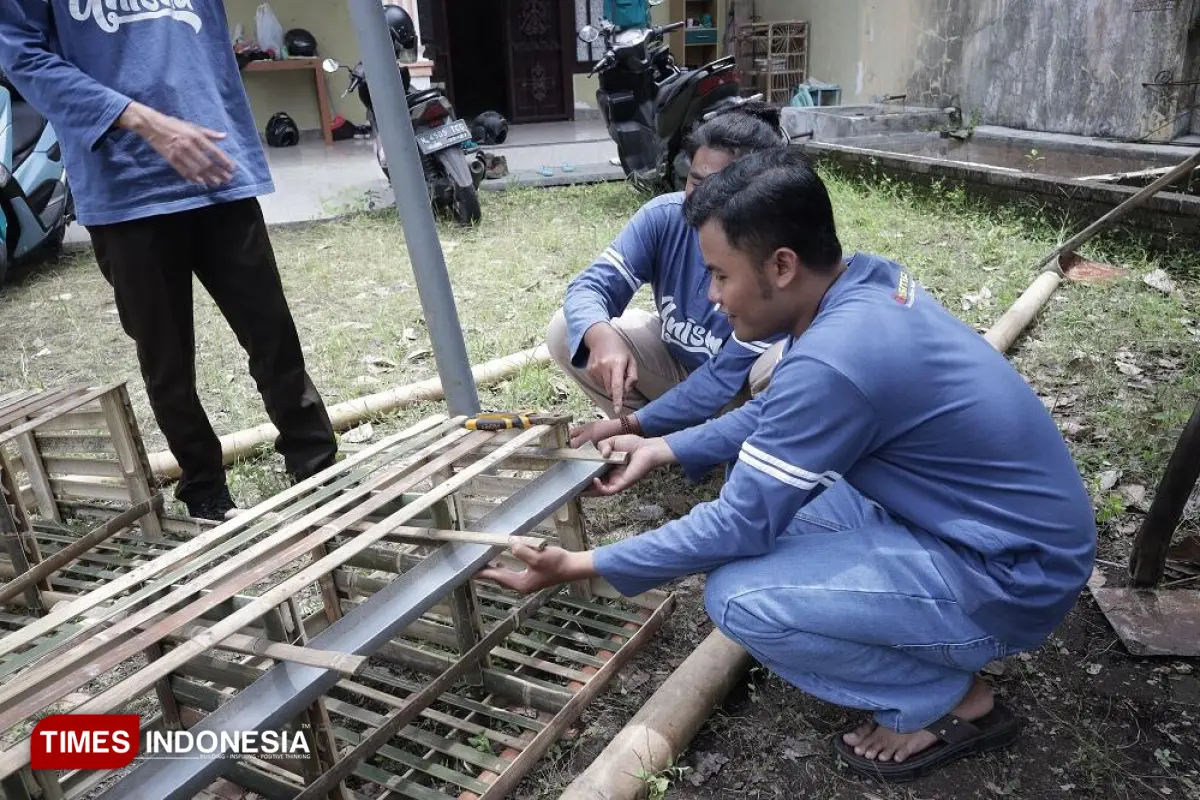 KSM UNISMA Bangun Kandang Ayam Petelur Untuk Manfaatkan Pekarangan Warga