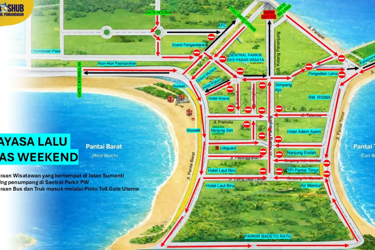 Dishub Pangandaran Tertibkan Arus Bus Wisata, Fokus Kurangi Kemacetan Kawasan Pantai