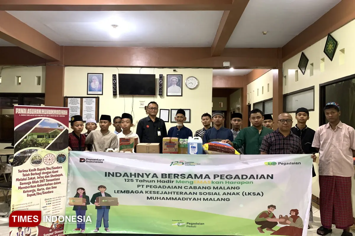 Rayakan HUT ke-125, PT Pegadaian Cabang Malang Sumbangkan Sembako ke Panti Asuhan