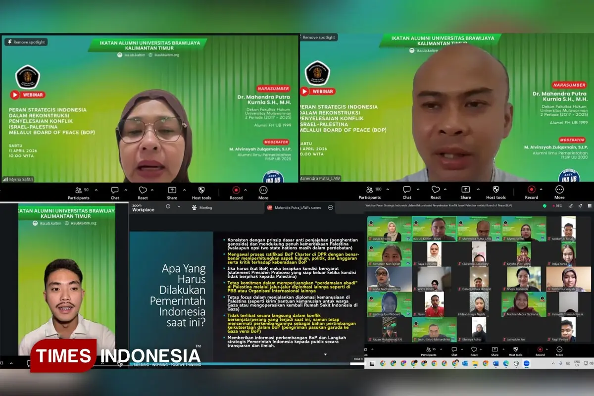 IKA UB Kaltim Kupas Board of Peace, Soroti Posisi Indonesia di Tengah Konflik Israel-Palestina