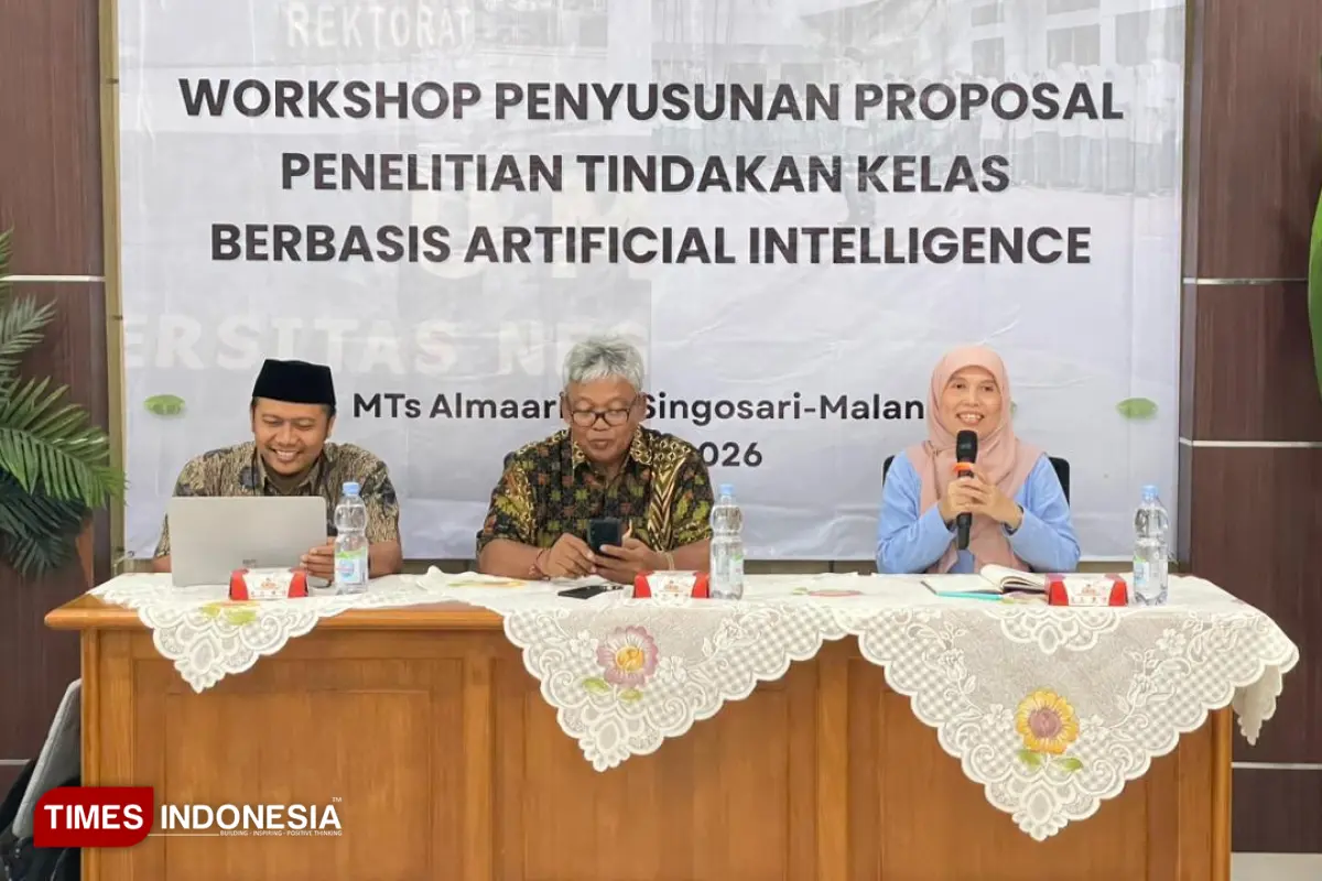 Kolaborasi Unggul UM dan MTs Almaarif 01 Singosari: Mengakselerasi Kompetensi Guru melalui PTK Berbasis AI