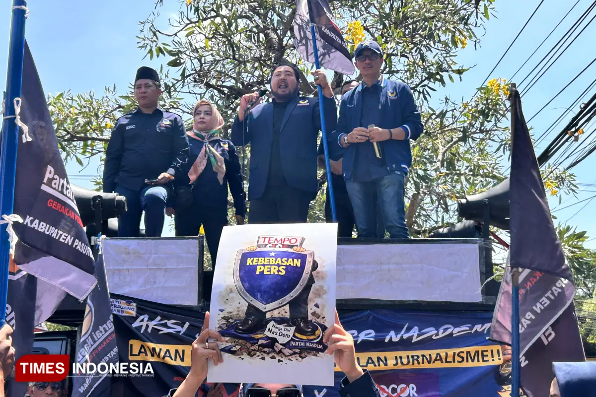 Kader NasDem di Jatim Demo Pemberitaan Tempo, Sampaikan Sejumlah Tuntutan