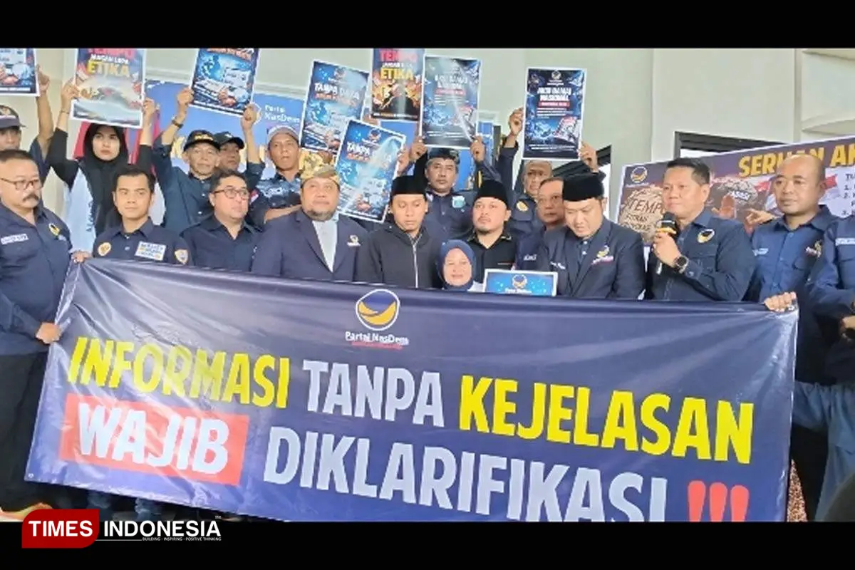 Aksi Damai NasDem Malang Raya, Tuntut Tempo Klarifikasi Pemberitaan Surya Paloh