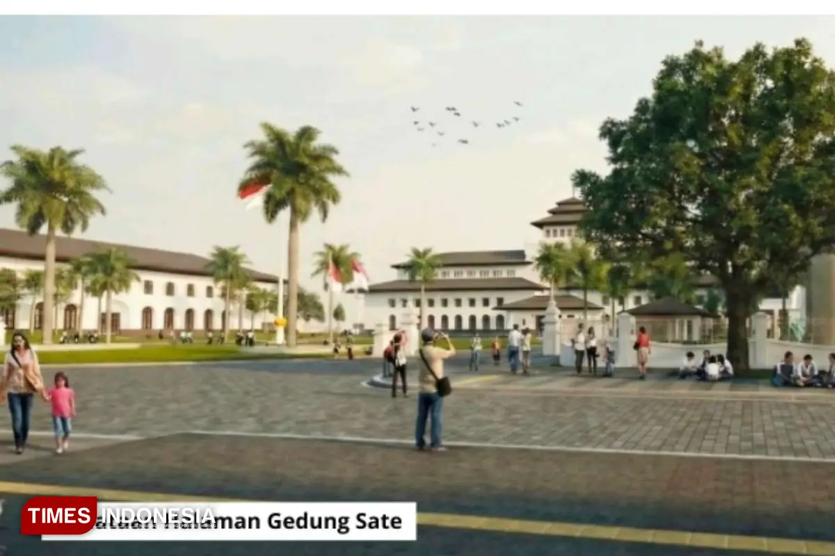 Gubernur Jabar Pastikan Penataan Halaman Gedung Sate Tak Ubah Elemen Penting Bangunan