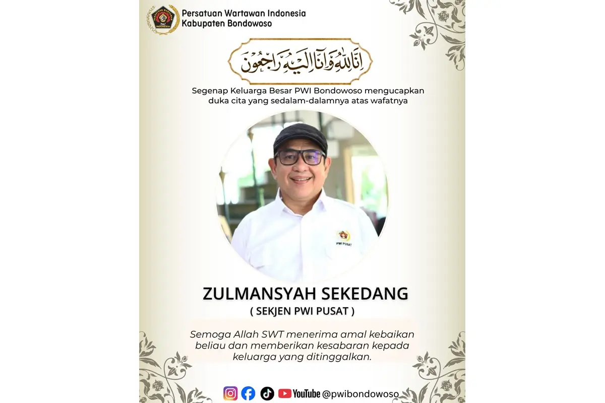 Sekjen PWI Pusat Wafat, Ketua PWI Bondowoso: Sosok Konsisten Menjaga Marwah Pers