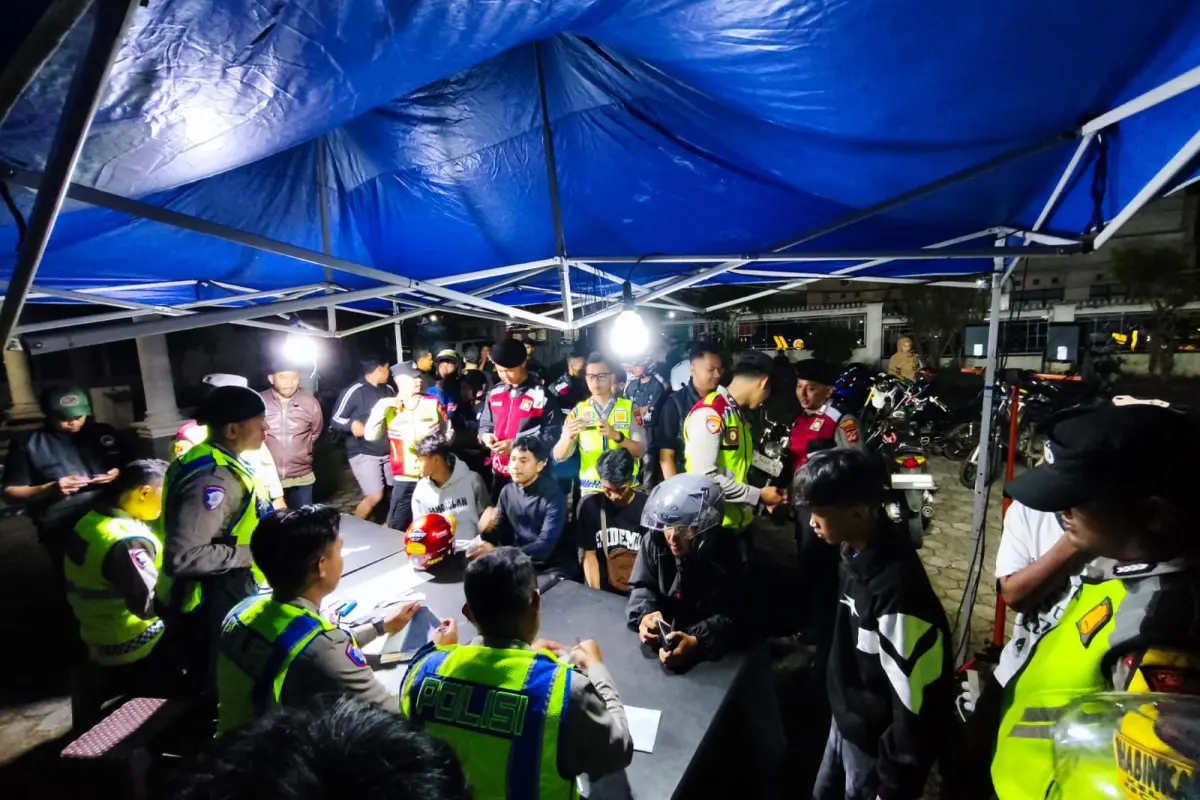 Razia Gabungan di Cianjur, Petugas Amankan Ratusan Motor dengan Knalpot Brong
