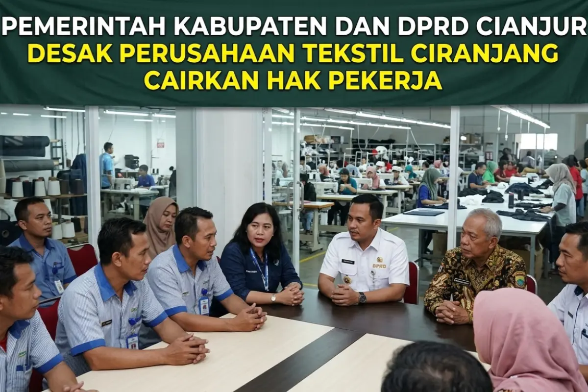 Pemkab dan DPRD Cianjur Desak Perusahaan Tekstil Ciranjang Cairkan Hak Pekerja