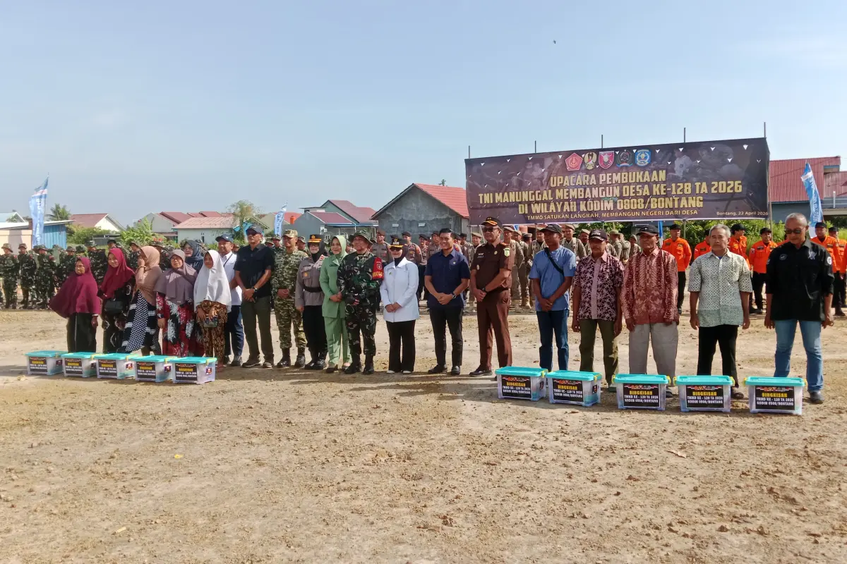 Didukung APBD Rp1,7 M, Program Fisik dan Non Fisik TMMD ke-128 Resmi Berjalan di Bontang