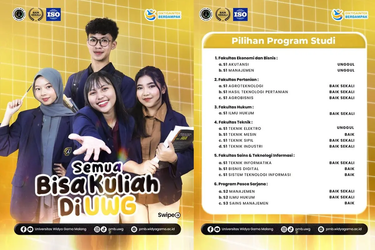 UWG Malang Hadirkan Program RPL untuk Profesional, Bisa Bekerja Sambil Kuliah
