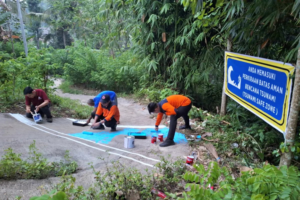 Kolaborasi BPBD Jatim, Gelar Simulasi Evakuasi Tsunami di Lumajang dan Trenggalek