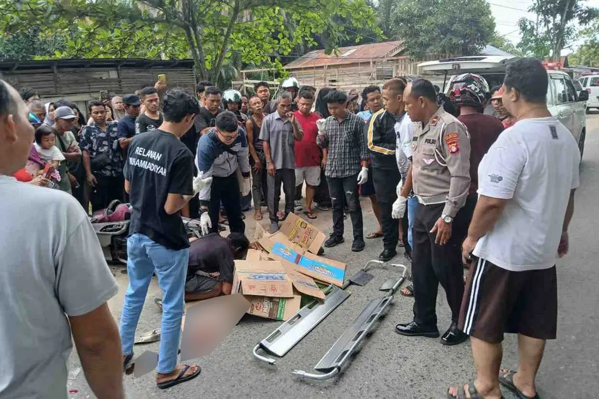 Kecelakaan Maut di RTA Milono Palangka Raya, Pemotor 72 Tahun Tewas di Tempat