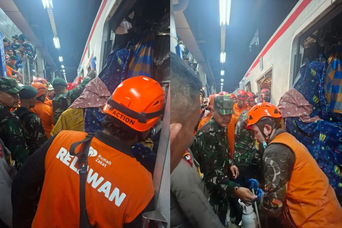 Rumah Zakat Terjunkan Relawan Bantu Evakuasi Korban Kecelakaan KRL di Bekasi Timur