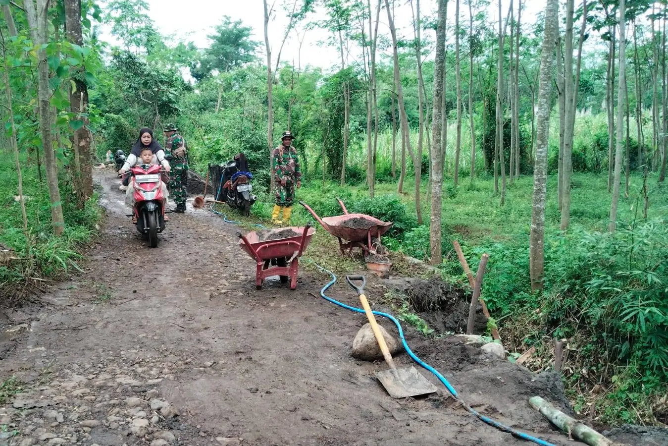 TMMD 128 Probolinggo Rampungkan TPT Brabe, Titik Rawan Longsor Kini Lebih Aman