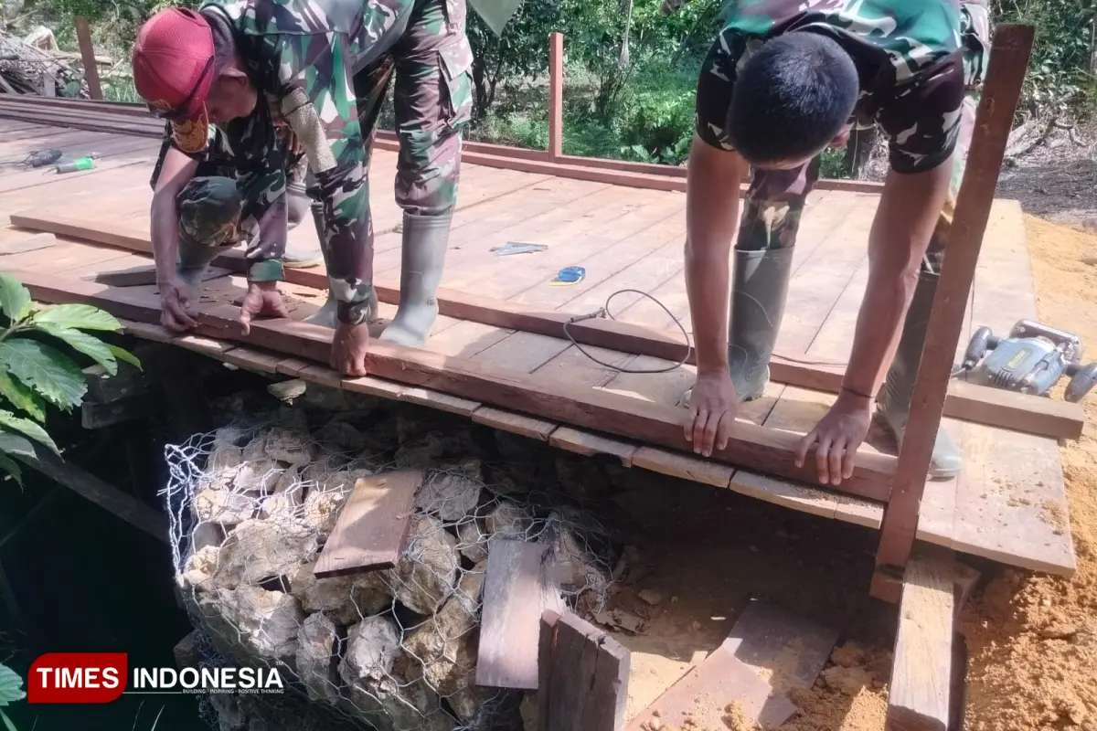 Satgas TMMD Kodim 0908 Bontang Percepat Pembangunan Jembatan Penghubung RT 24