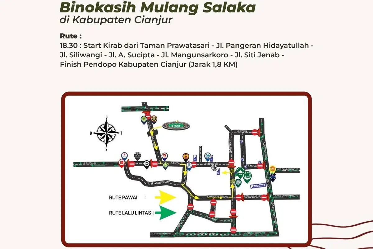 Kirab Budaya Tatar Sunda di Cianjur Digelar 5 Mei, Arus Lalu Lintas Dialihkan