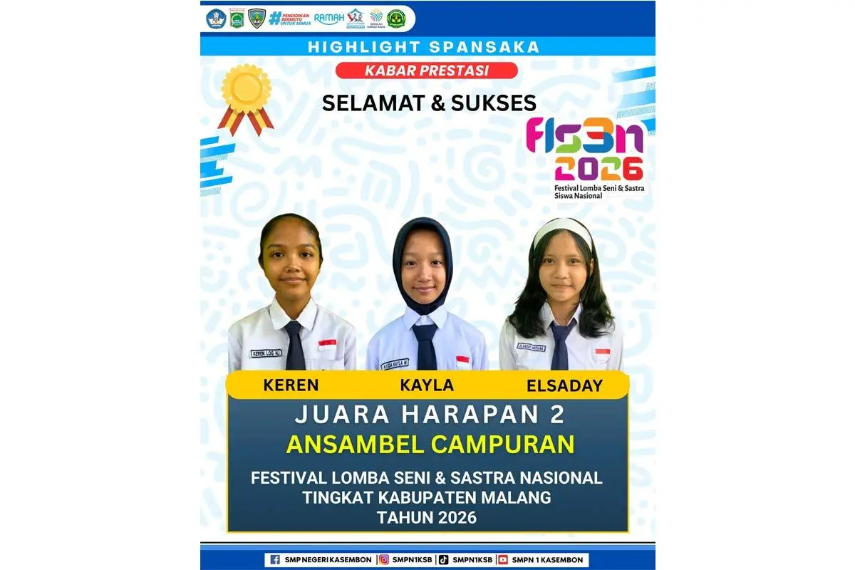 SMPN 1 Kasembon Ikuti FLS3N yang Digelar Dinas Pendidikan Kabupaten Malang