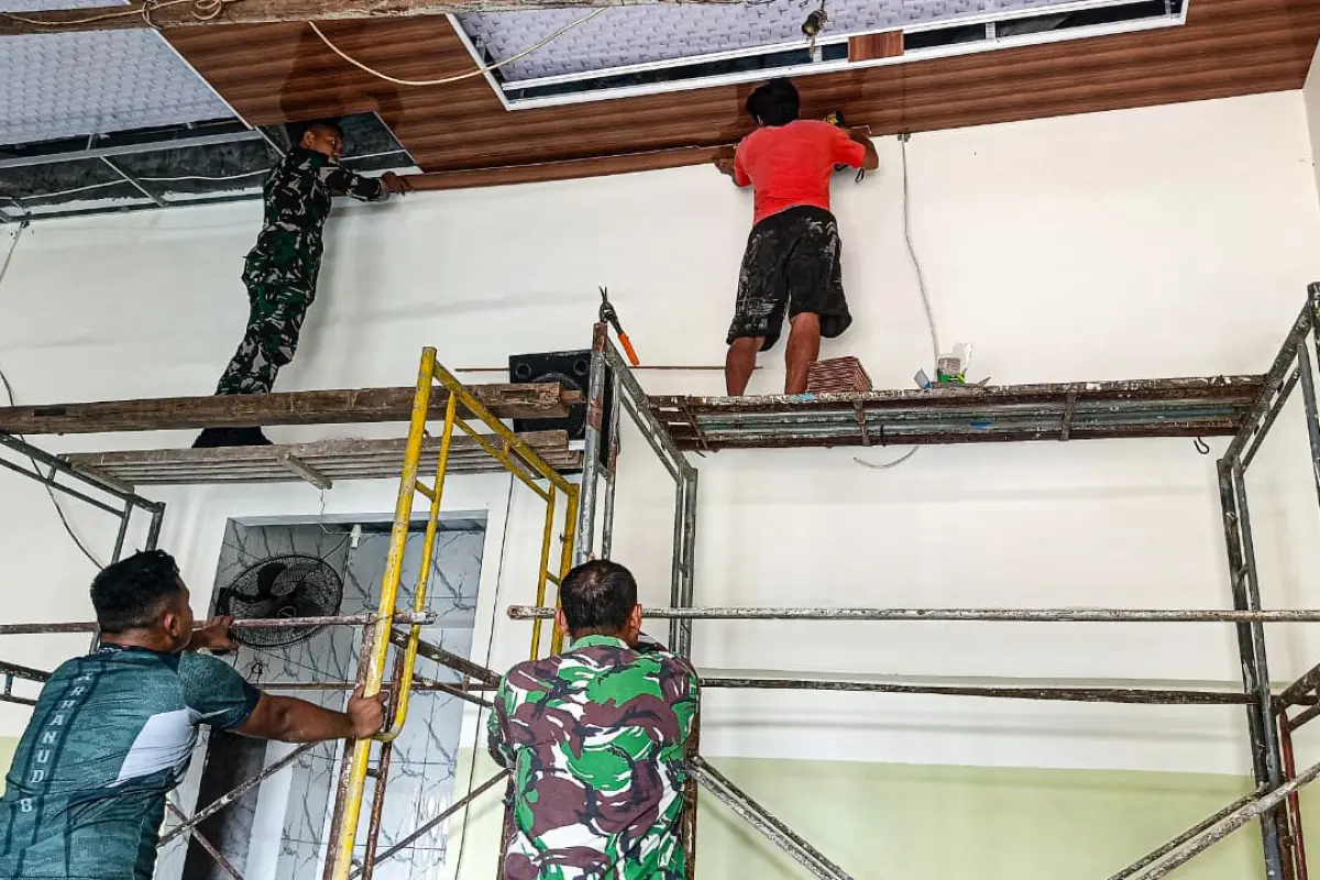 TMMD 128 Gresik Percantik Mushola, Warga Dusun Lingsir Kian Nyaman Beribadah