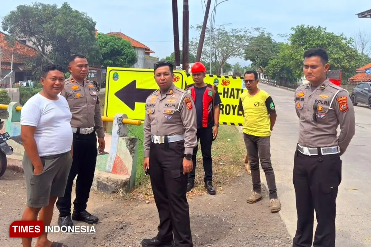 Polisi dan PUTR Cek Kesiapan Perbaikan Jembatan Monjot Majalengka, Fokus Keselamatan dan Kelancaran Proyek