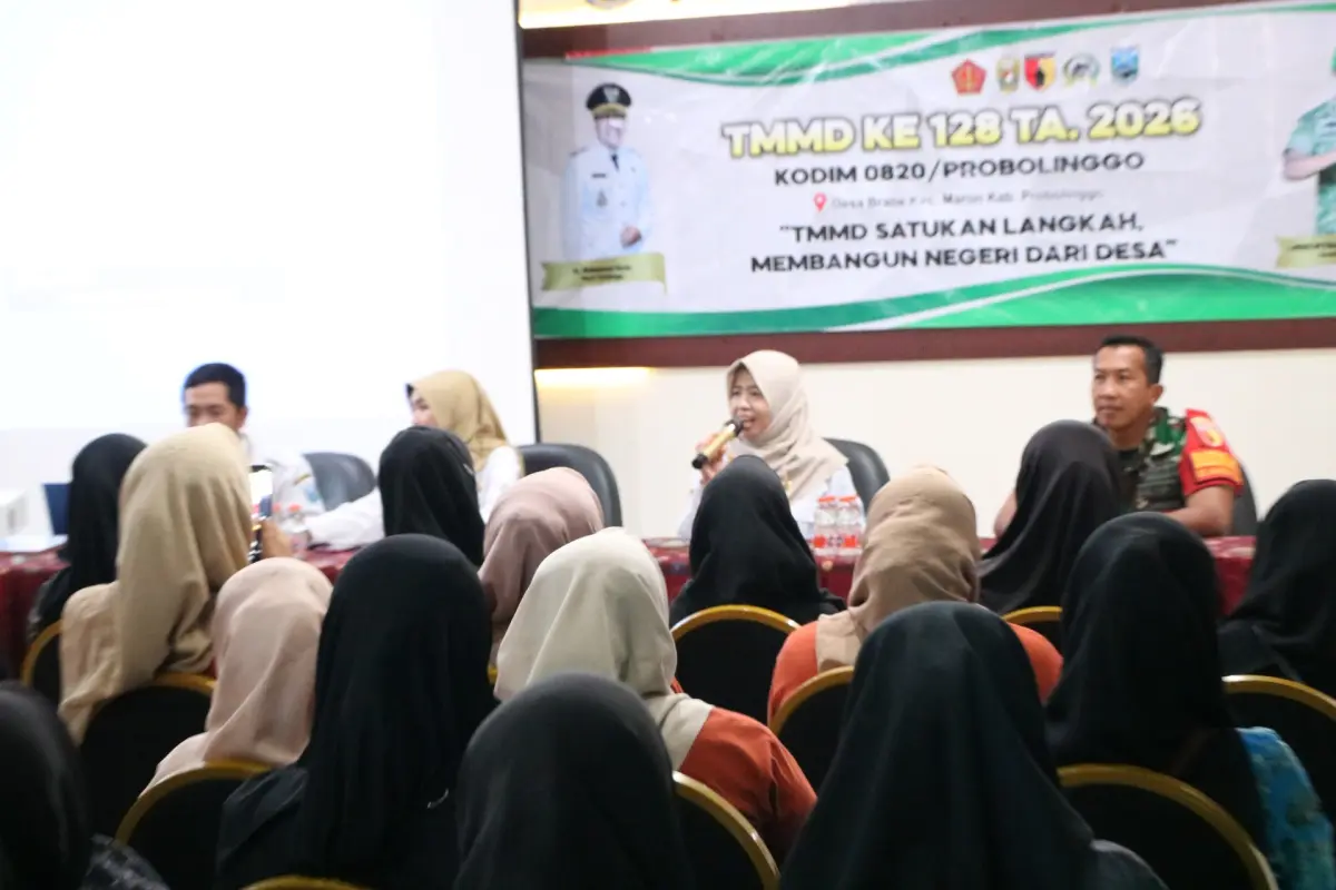 TMMD 128 Probolinggo Dorong Deteksi Dini TBC Lewat Kader Kesehatan Digital