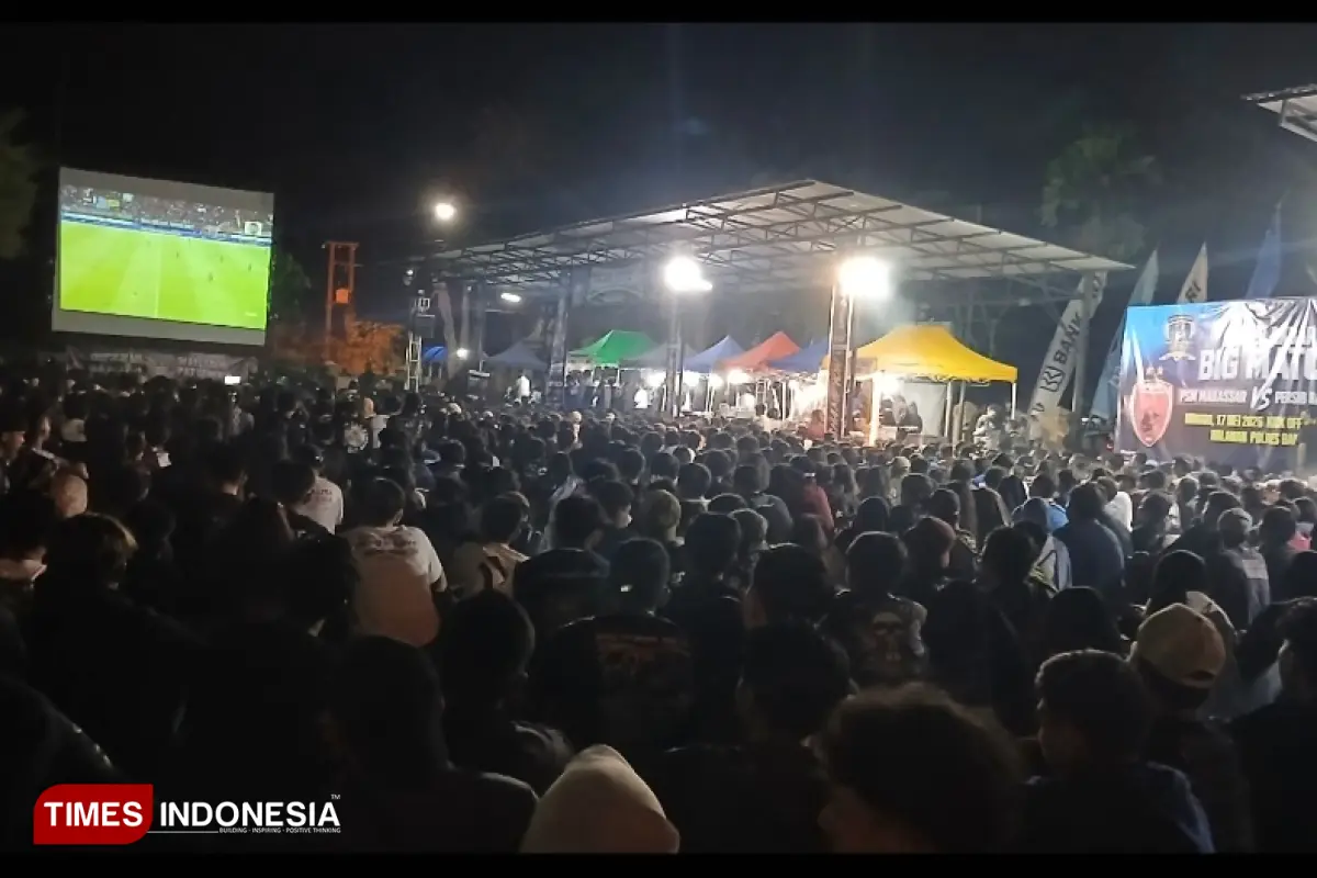 Ribuan Warga Padati Mapolres Banjar, Nobar PSM vs Persib Jadi Ruang Hiburan Aman dan Tertib