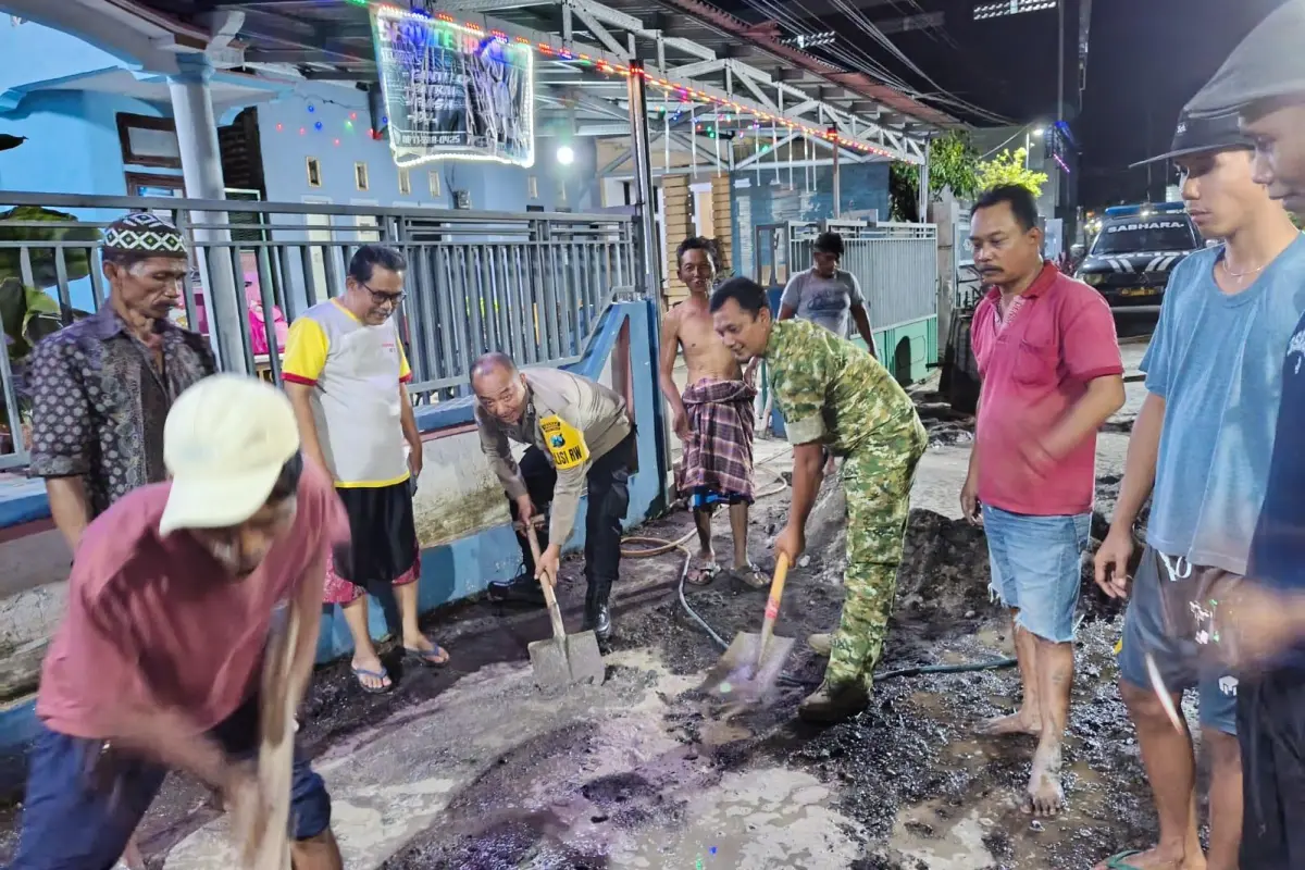 Kerja Bakti TMMD Ke-128 Perkuat Sinergi TNI-Polri dan Warga Desa Brabe