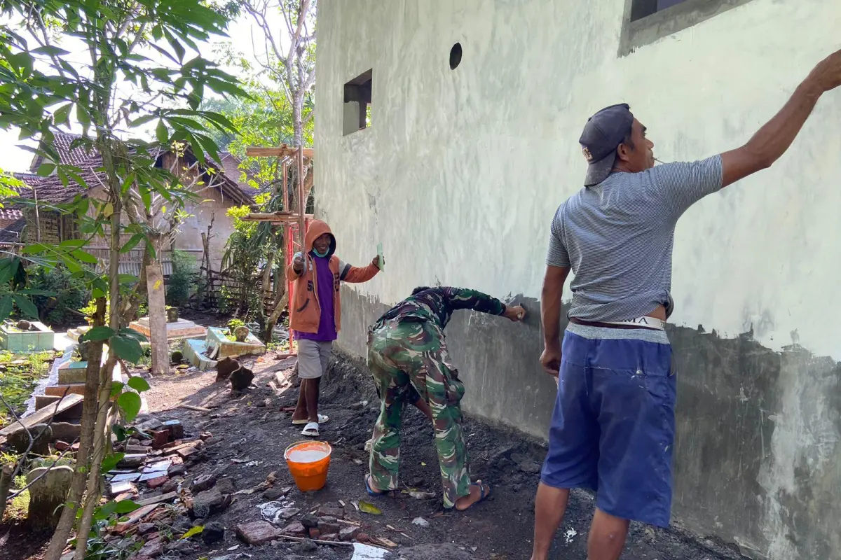 Musholla TMMD 128 Probolinggo Capai 80 Persen, Warga Brabe Segera Miliki Tempat Ibadah Layak