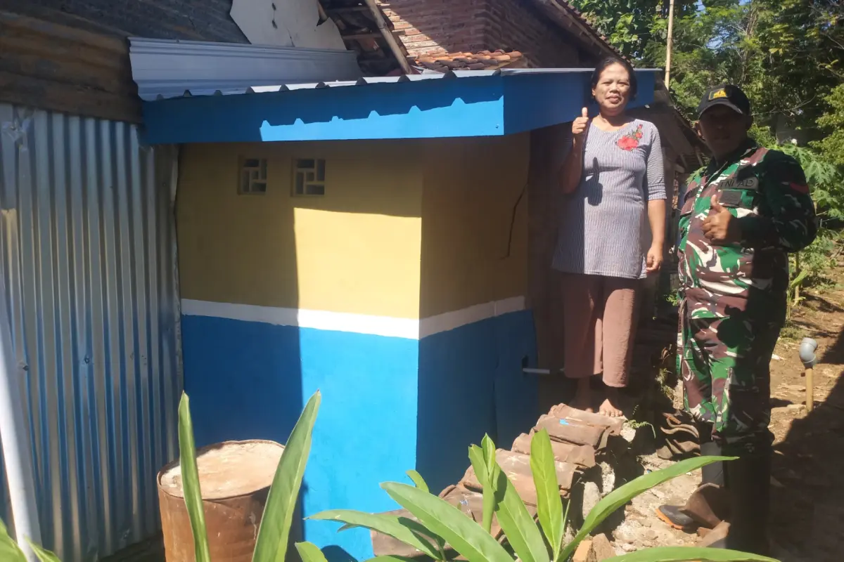 TMMD 128 Probolinggo Rampungkan 15 Tangki Septik, Sanitasi Warga Brabe Kini Lebih Layak