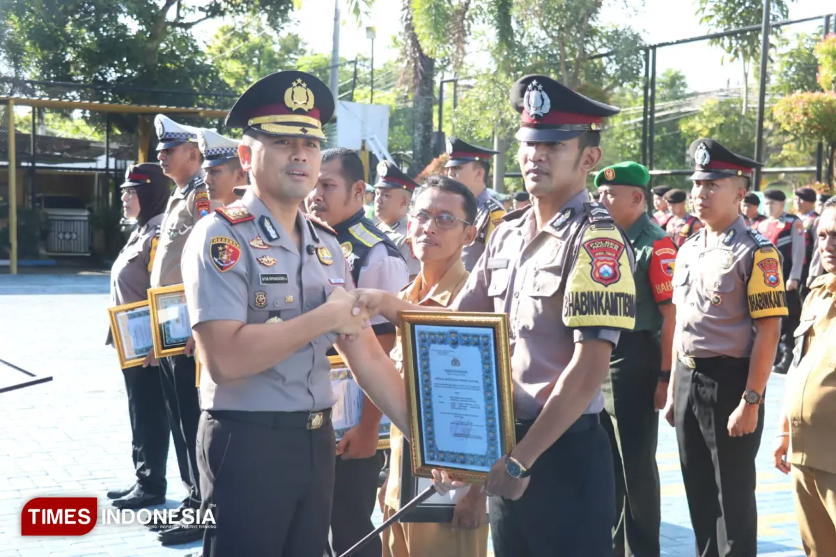 Polres Pacitan Apresiasi Anggota Berprestasi, Nogosari Juara Lomba Tiga Pilar Kamtibmas 2026