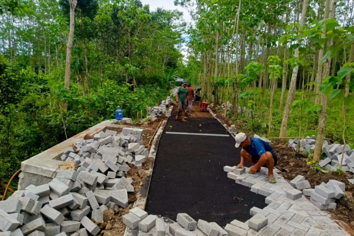 Pavingisasi TMMD 128 Probolinggo Tembus 550 Meter, Akses Warga Brabe Kian Lancar