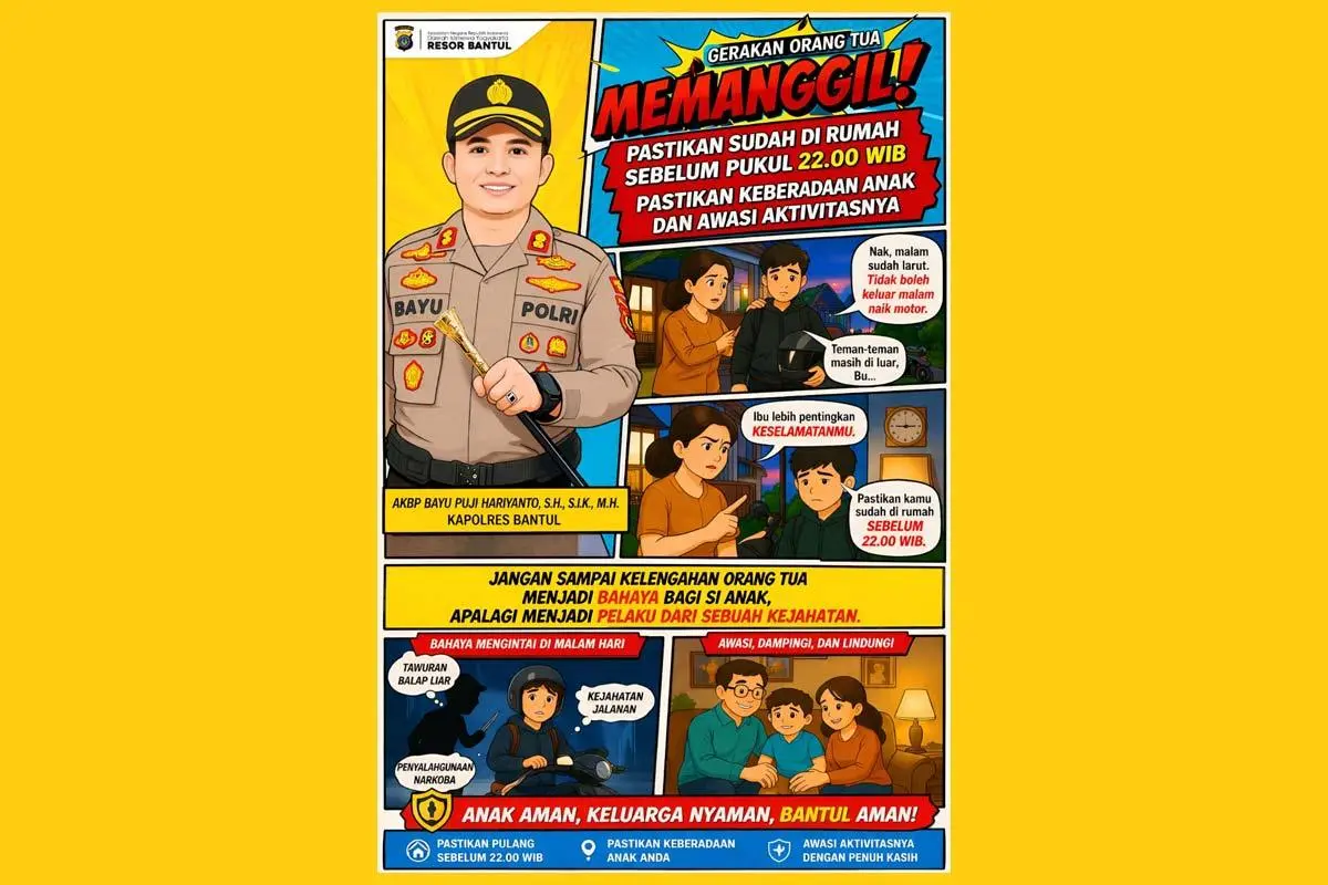Tekan Angka Kejahatan Jalanan, Polres Bantul Gencarkan 'Gerakan Orang Tua Memanggil'