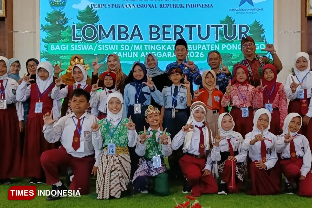 Disperpusip Ponorogo Menggelar Lomba Bertutur Tingkat SD/MI