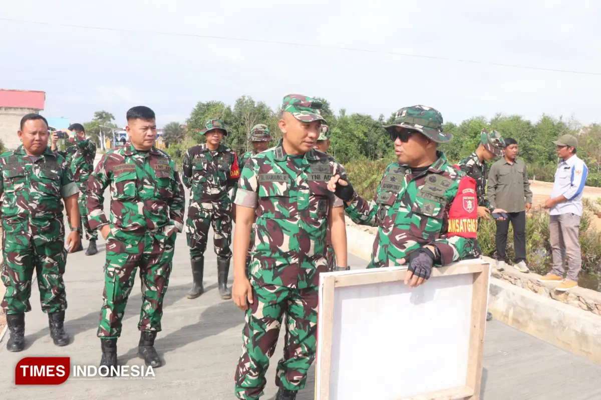Tim Wasev Sterdam VI Mulawarman Tinjau Langsung Progres TMMD Ke-128 Kodim Bontang
