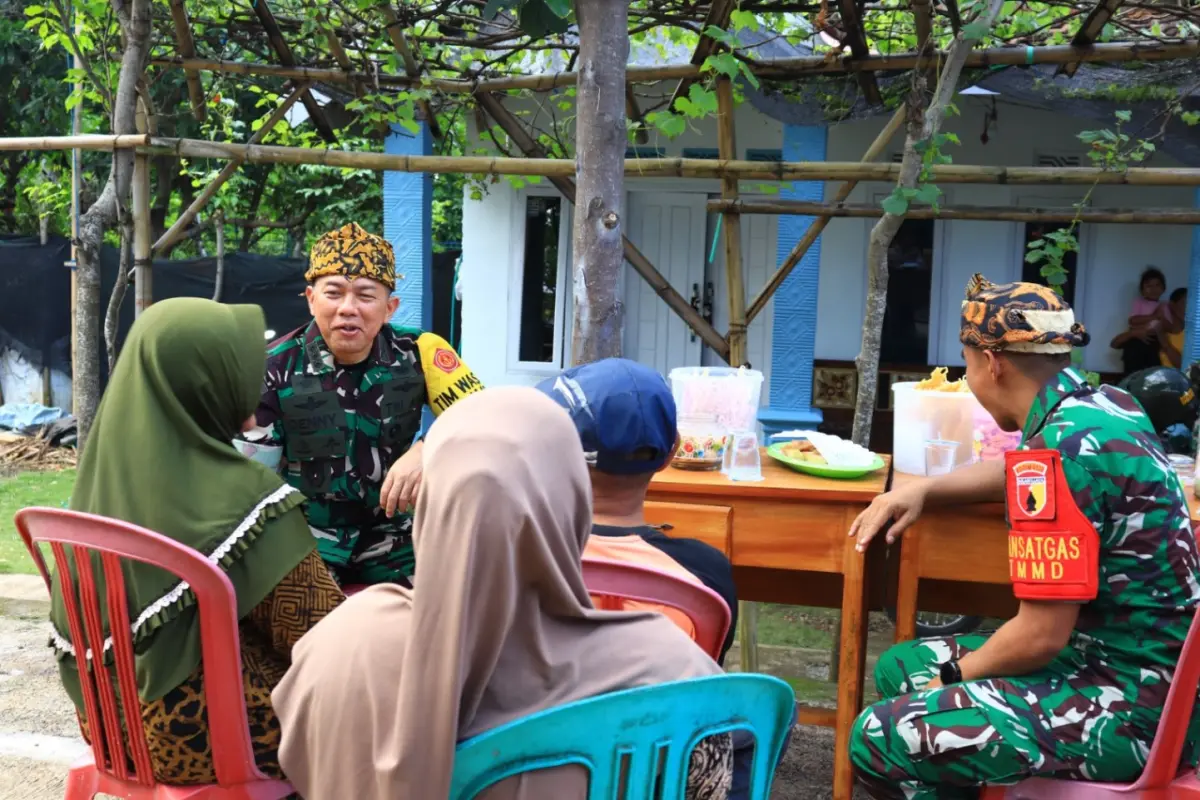 Tim Wasev Sterad Ngopi di Rumah Srihayati, RTLH TMMD 128 Probolinggo Brabe Tuntas 100 Persen