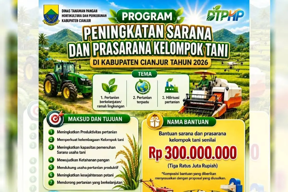 Sokong Mekanisasi, Pemkab Cianjur Gelar Kompetisi Kelompok Tani Berhadiah Ratusan Juta