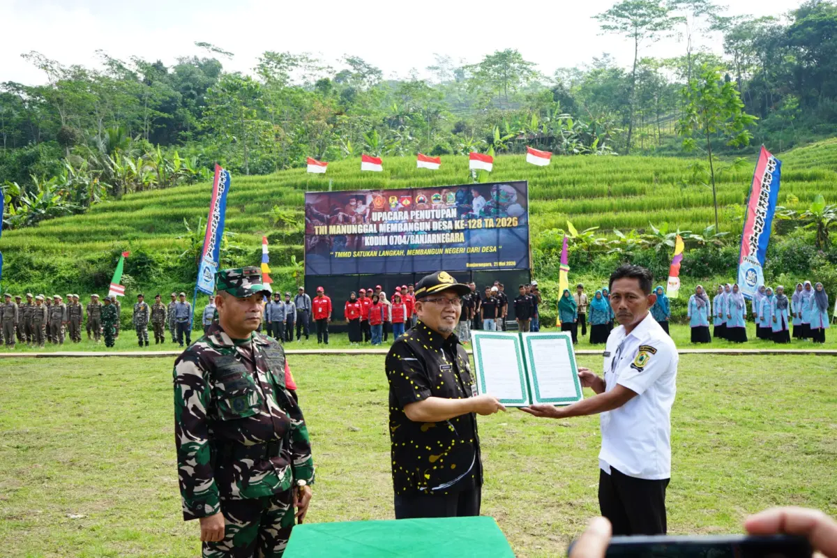 TMMD Sengkuyung di Desa Lawen Banjarnegara Resmi Ditutup, Ini Hasilnya