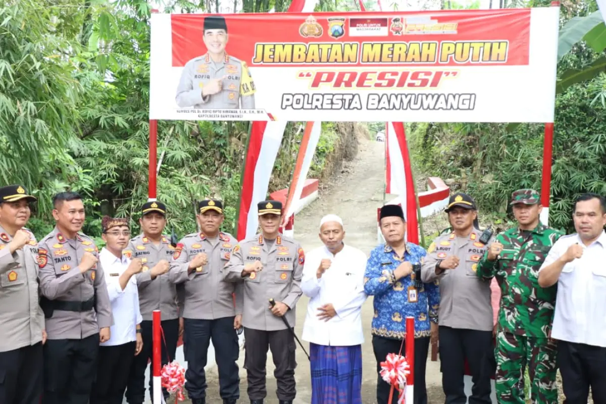 Permudah Mobilitas, Jembatan Merah Putih Polresta Banyuwangi Pendongkrak Ekonomi Warga