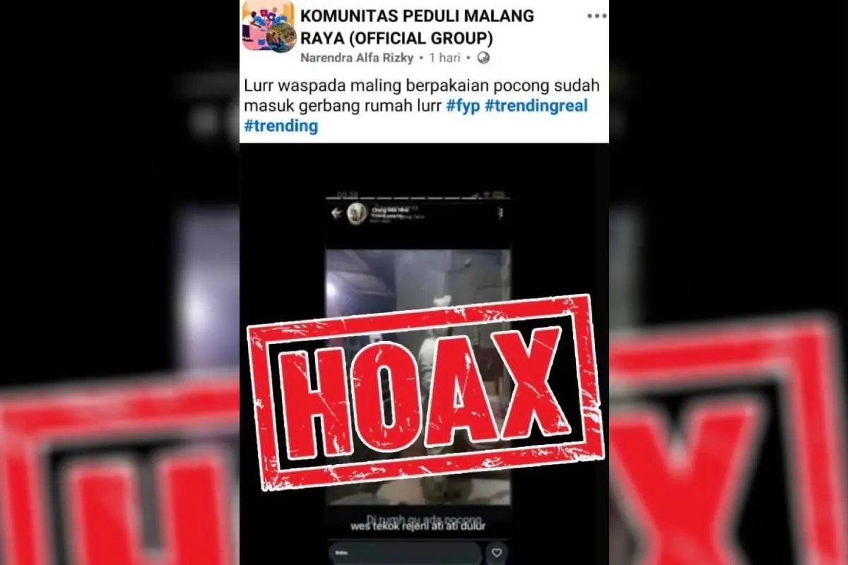 Viral Teror Maling Berpakaian Pocong di Malang, Polisi Pastikan Hoaks