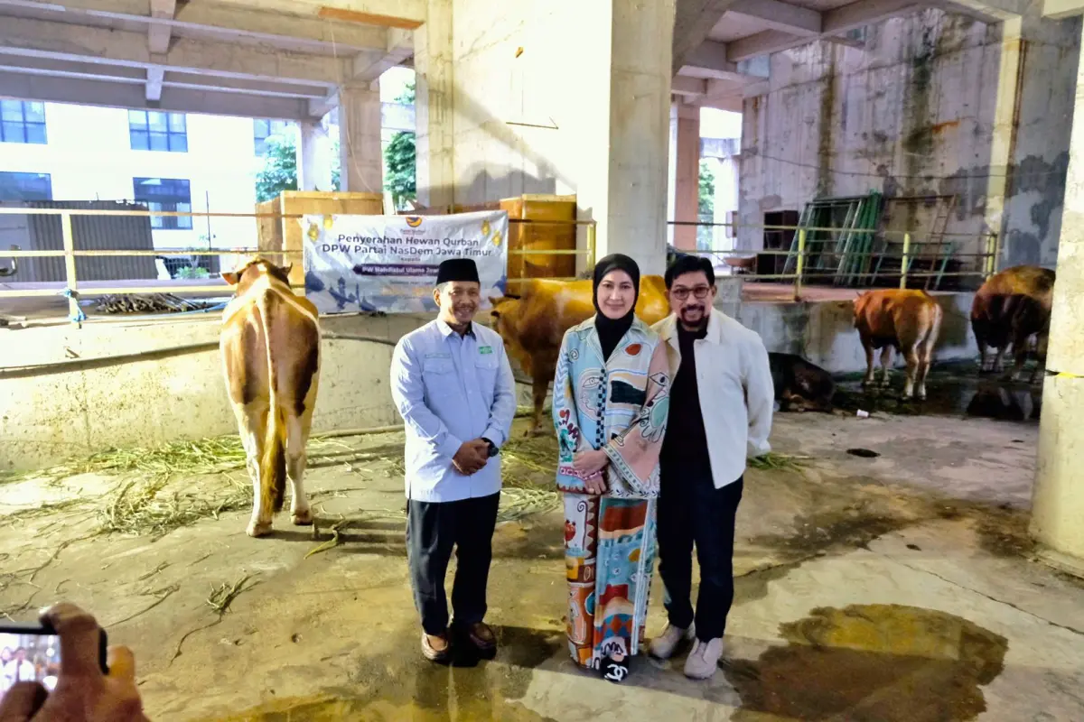 DPW Partai NasDem Jatim Salurkan Hewan Kurban ke PWNU, PWM dan Pondok Pesantren