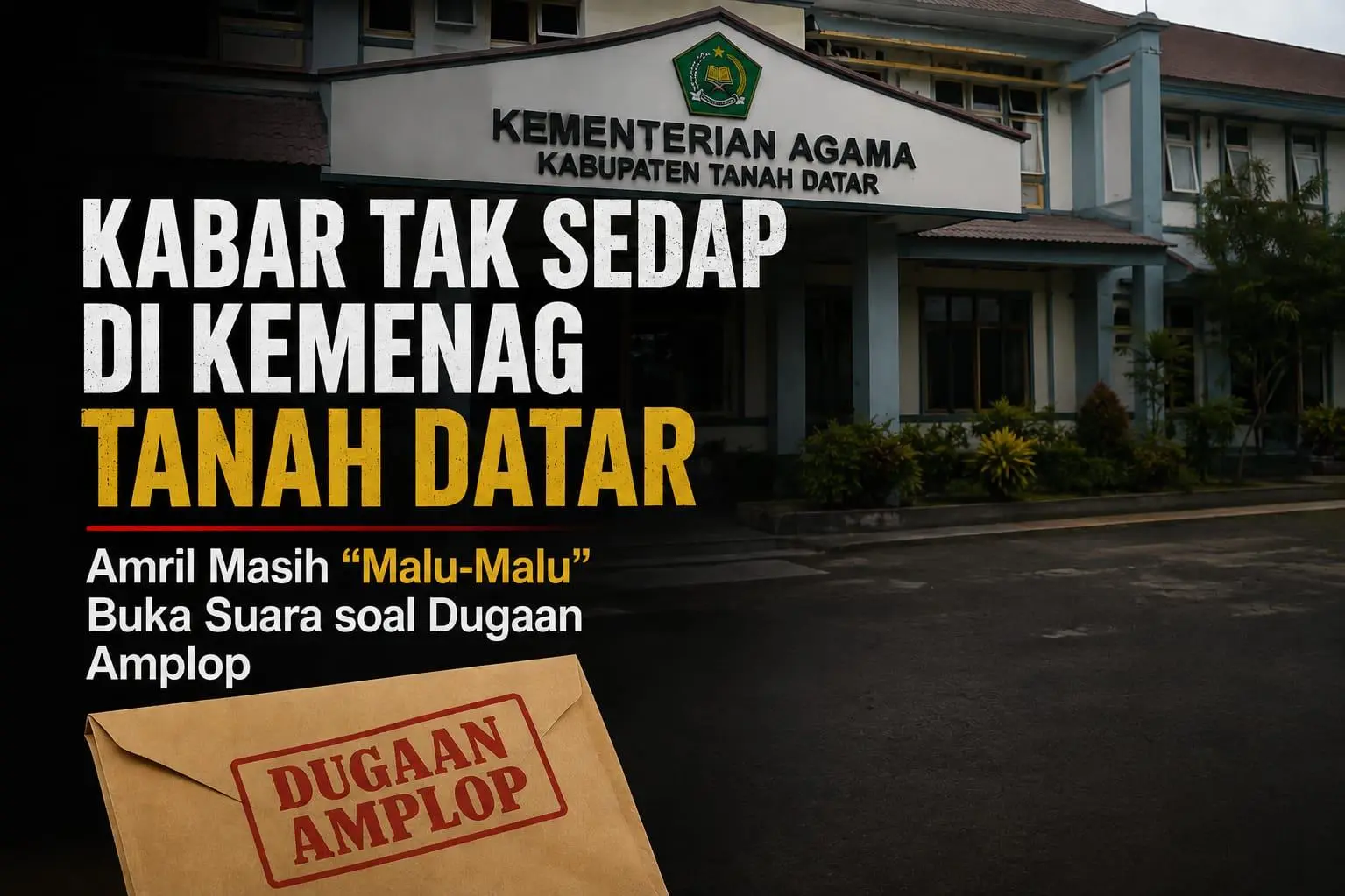 Kabar Tak Sedap di Kemenag Tanah Datar, Amril Masih “Malu-Malu” Buka Suara soal Dugaan Amplop