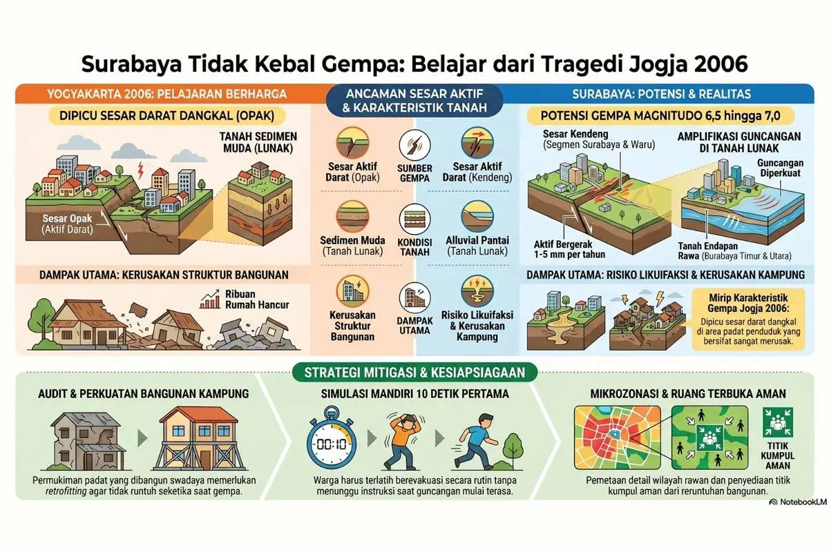 Belajar dari Gempa Yogyakarta 27 Mei 2006, Surabaya Perlu Buat Peta Kawasan Berisiko