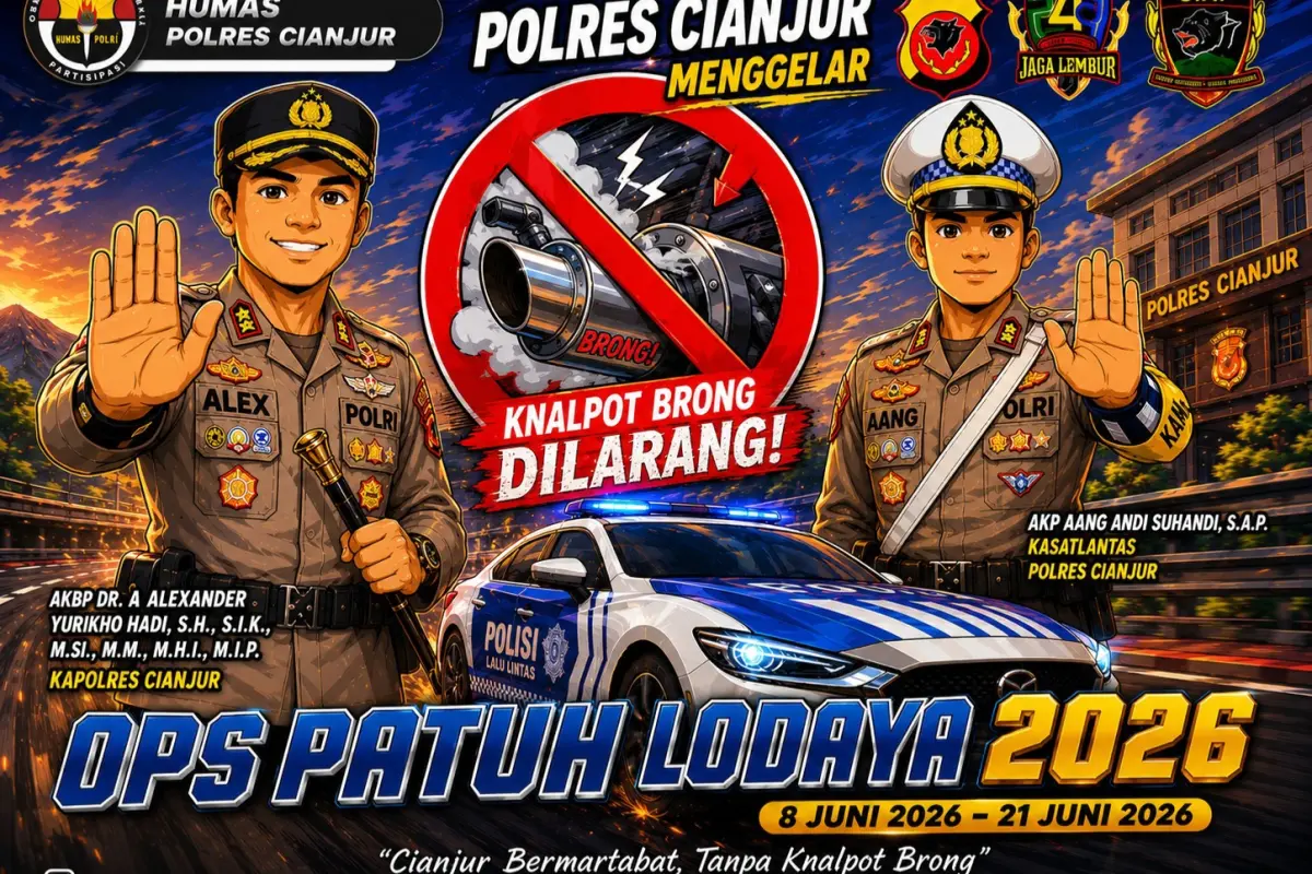 Siap-siap, Polres Cianjur Gelar Razia Besar-besaran Operasi Patuh Lodaya 2026