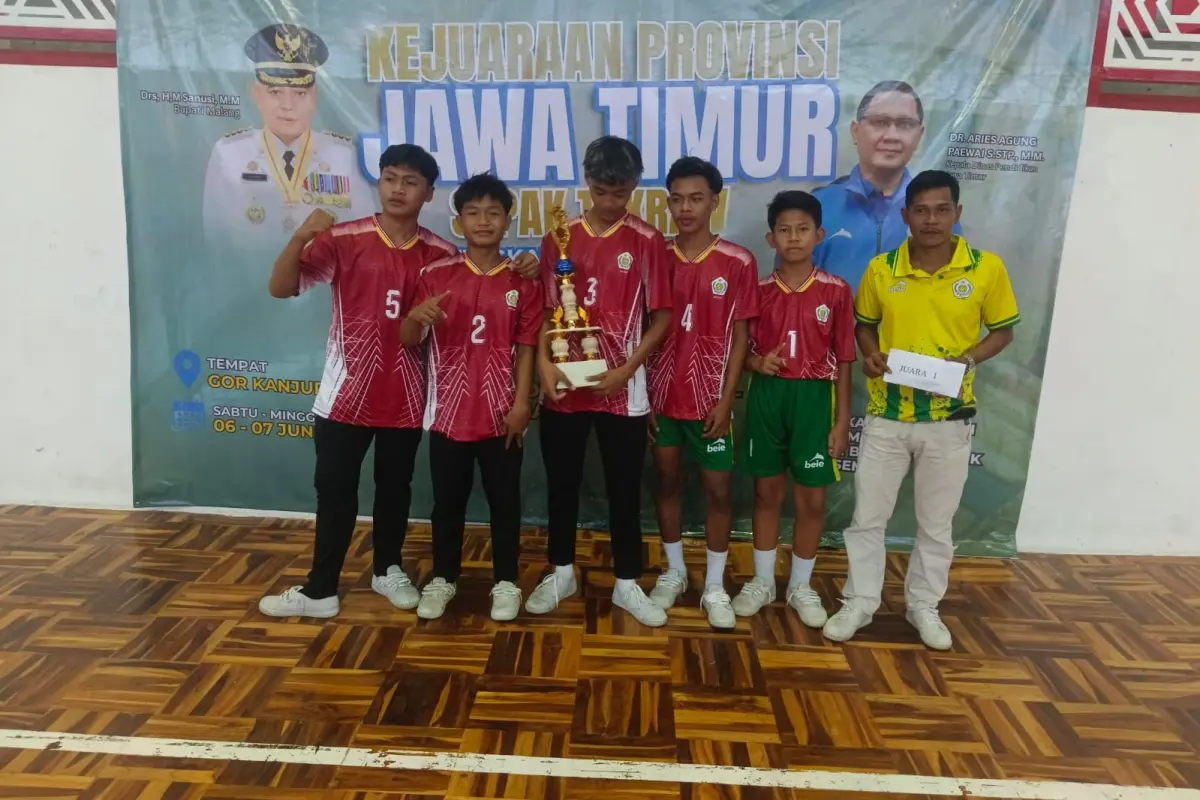 Tim SMAN 1 Sangkapura Bawean Raih Emas Kejurprov Sepak Takraw Jawa Timur